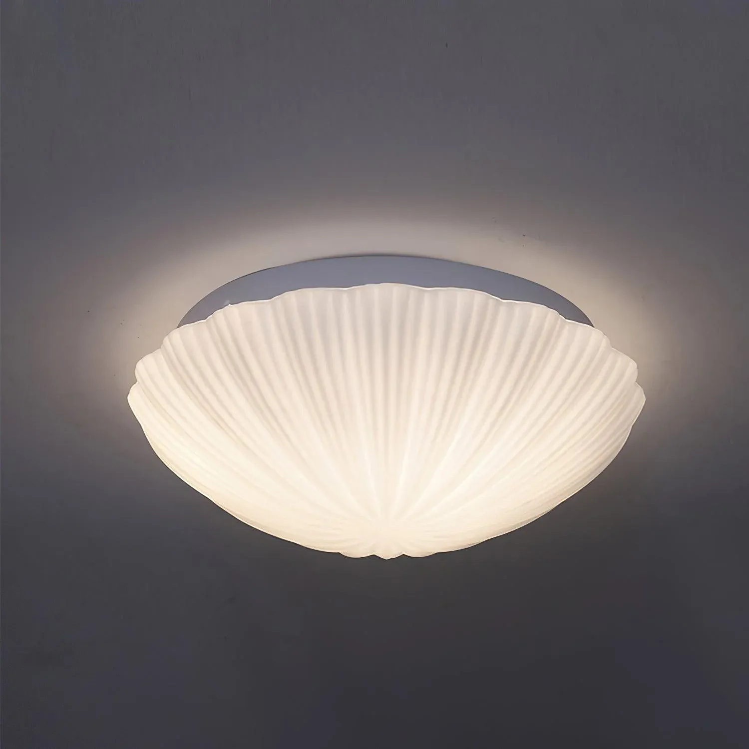 Quinn Moderne Urbain Coquillage Verre Plafonnier Chambre à Coucher Couloir