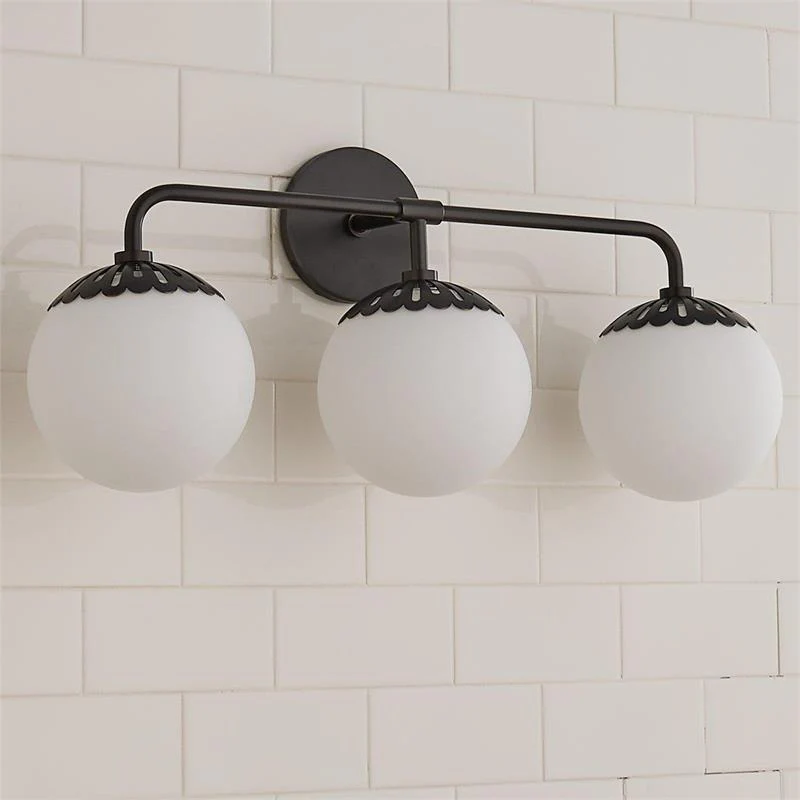 Alessio Minimalism Metal Glass Brass Black Nickel Wall Lamp Dining Room Bedroom