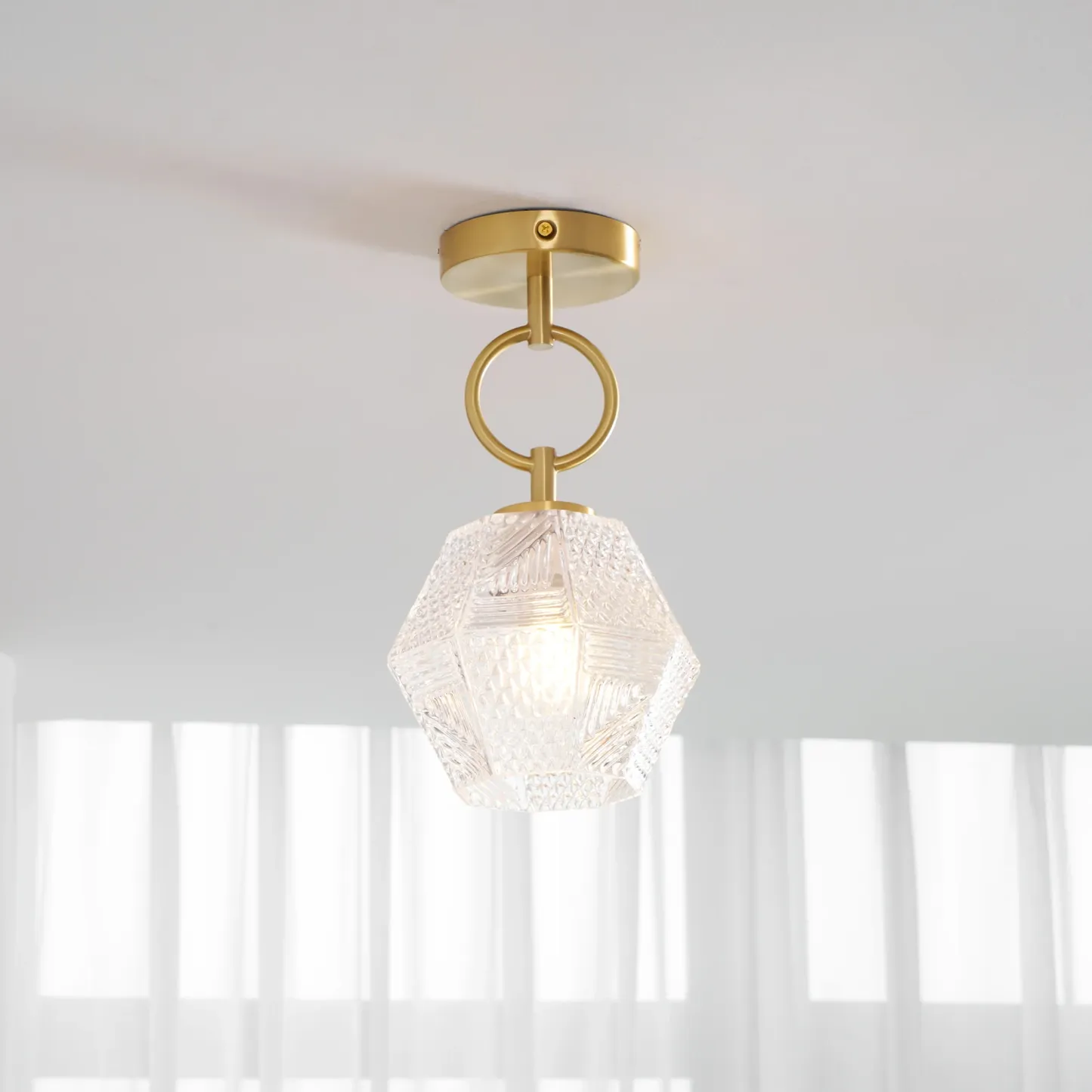 Alessio Vintage Luxe Verre Plafonnier Abat-jours Chambre Couloir