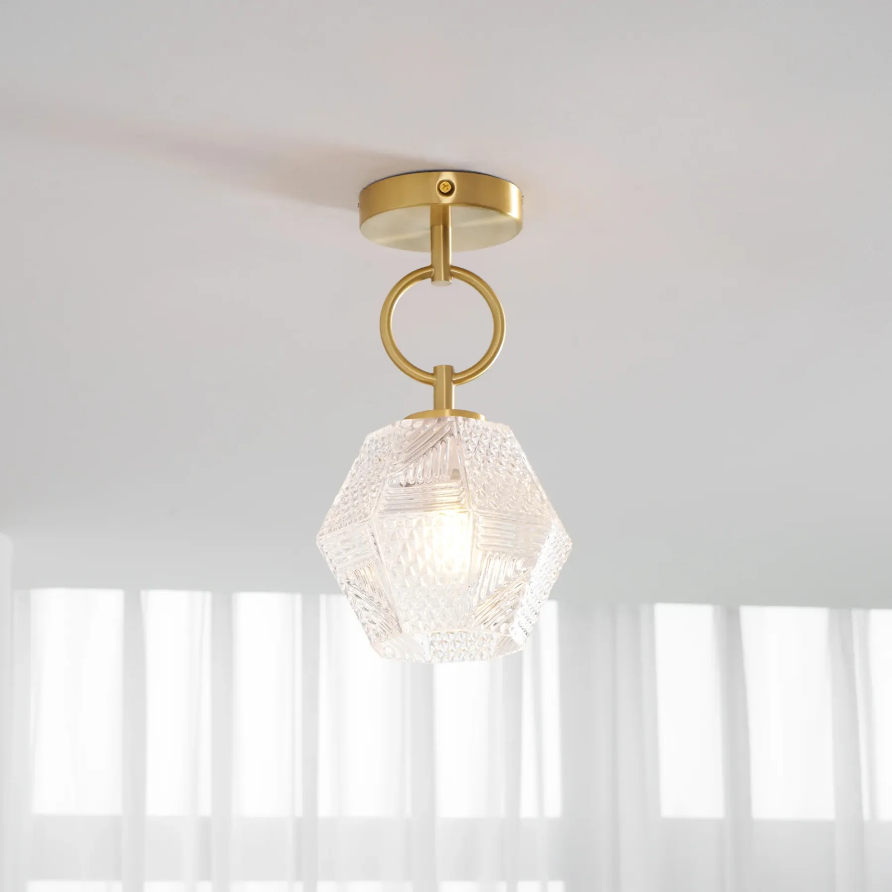 Alessio Vintage Luxe Verre Plafonnier Abat-jours Chambre Couloir