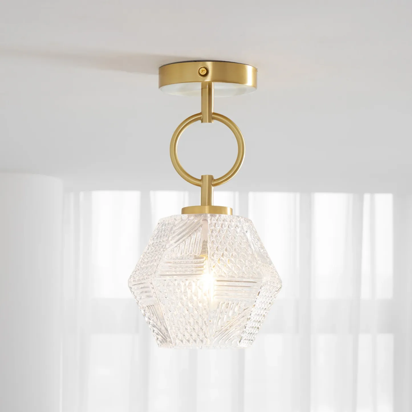 Alessio Vintage Luxe Verre Plafonnier Abat-jours Chambre Couloir