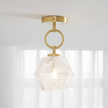 Alessio Vintage Luxe Verre Plafonnier Abat-jours Chambre Couloir