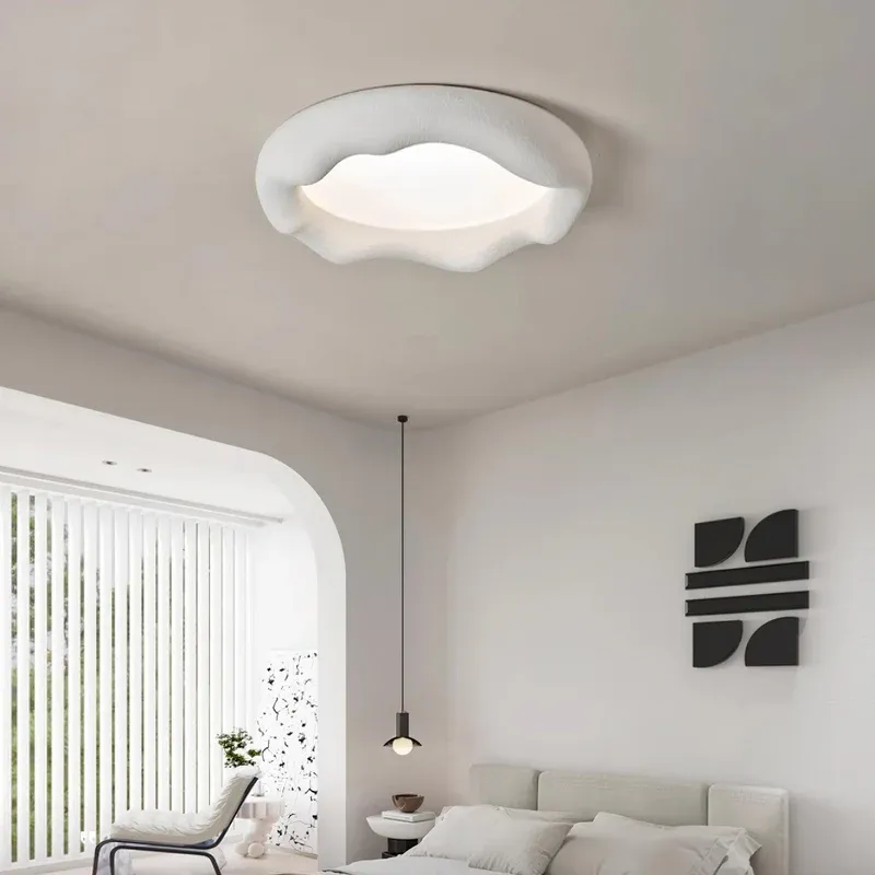 Quinn Modern Round Resin Acrylic Ceiling Light in Bedroom