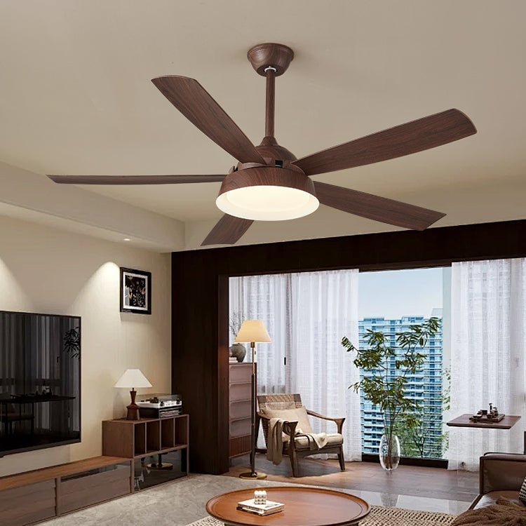 Ventilateur de Plafond Orvino en Bois avec Lumière - Neutralighting
