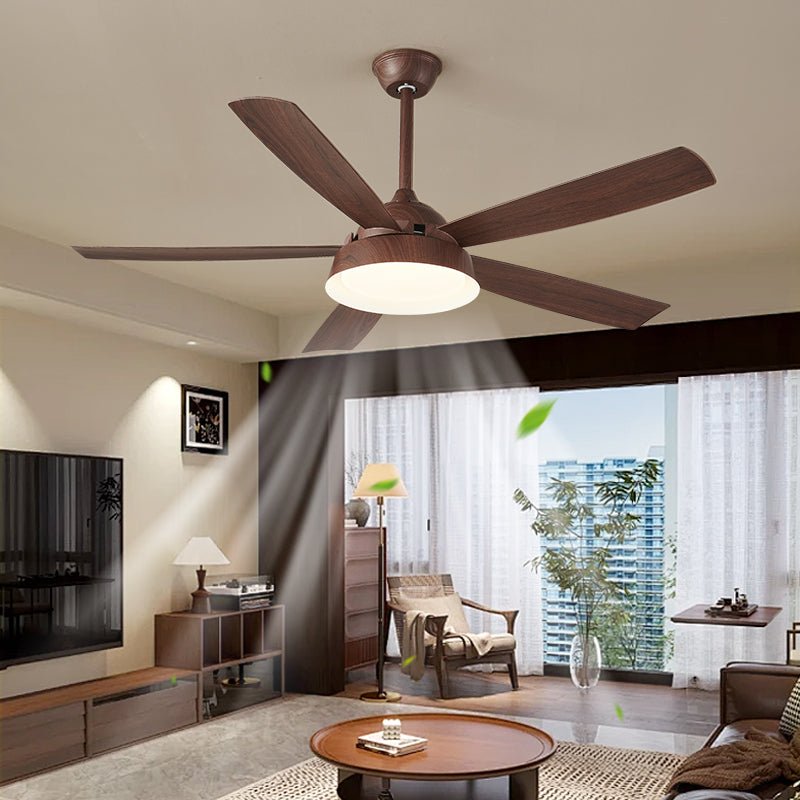 Ventilateur de Plafond Orvino en Bois avec Lumière - Neutralighting