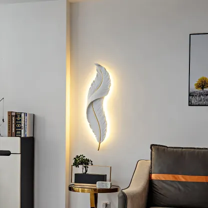 Ozawa Naturel LED Résine Applique Murale Salle à Manger Chambre à Coucher