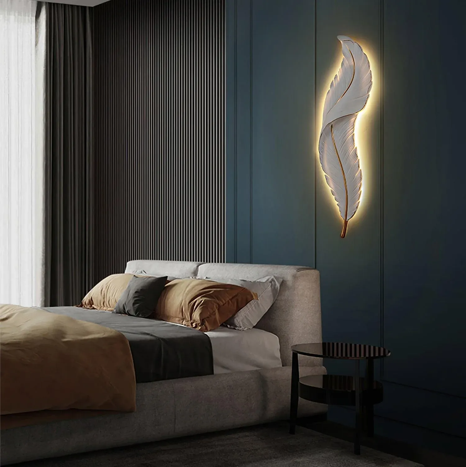 Ozawa Naturel LED Résine Applique Murale Salle à Manger Chambre à Coucher