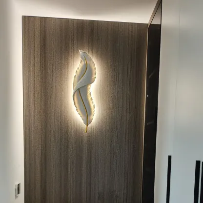 Ozawa Naturel LED Résine Applique Murale Salle à Manger Chambre à Coucher