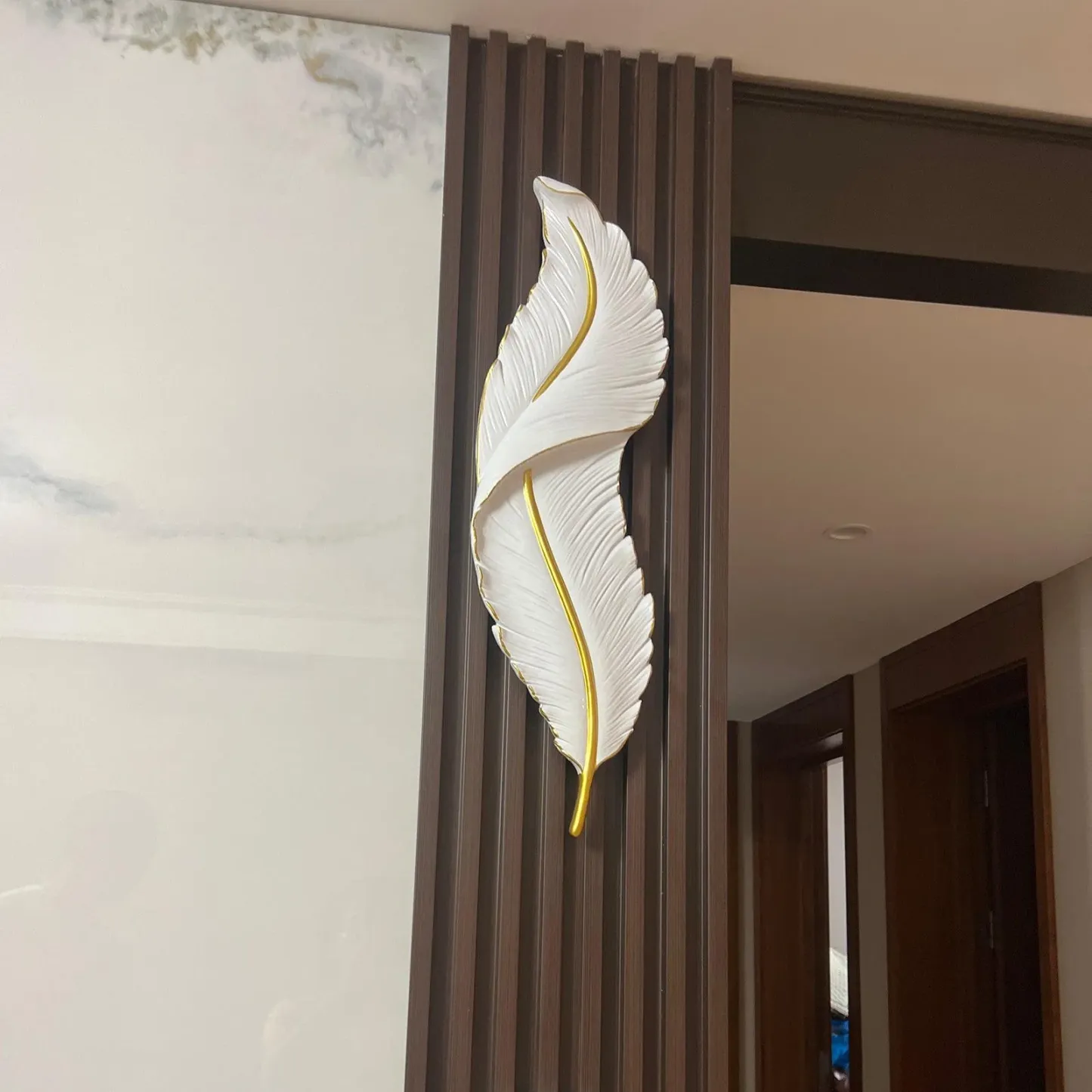 Ozawa Naturel LED Résine Applique Murale Salle à Manger Chambre à Coucher
