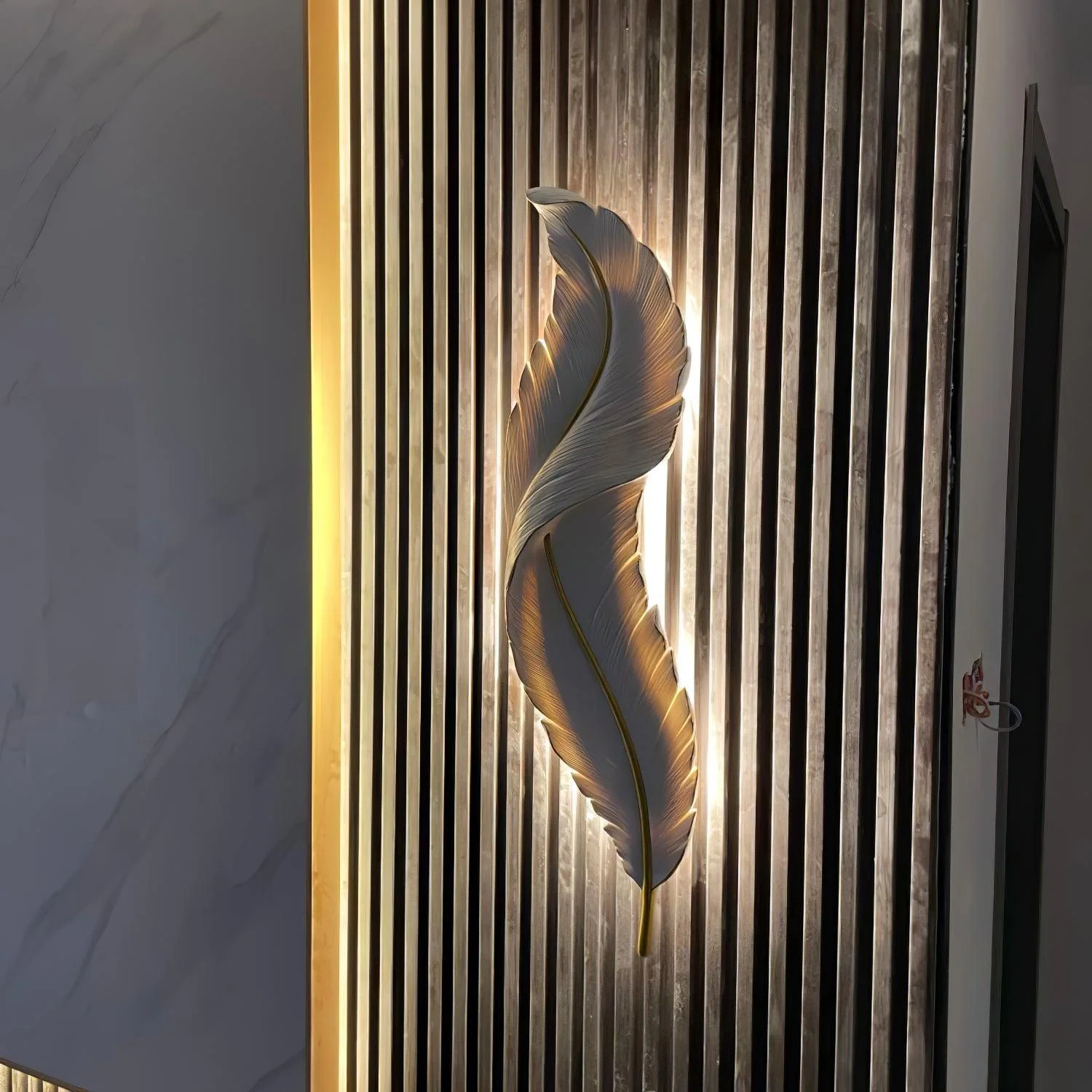 Ozawa Naturel LED Résine Applique Murale Salle à Manger Chambre à Coucher