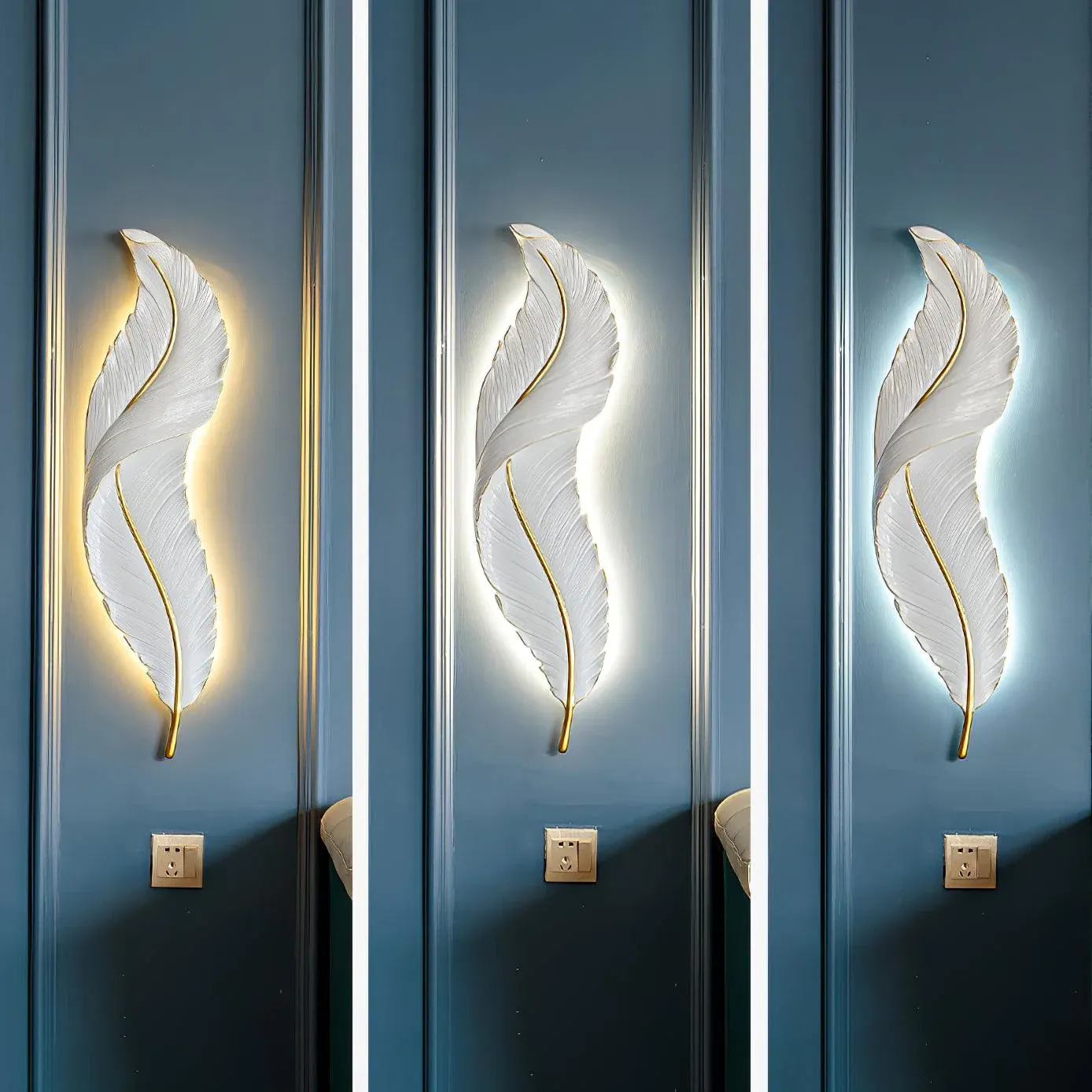 Ozawa Naturel LED Résine Applique Murale Salle à Manger Chambre à Coucher