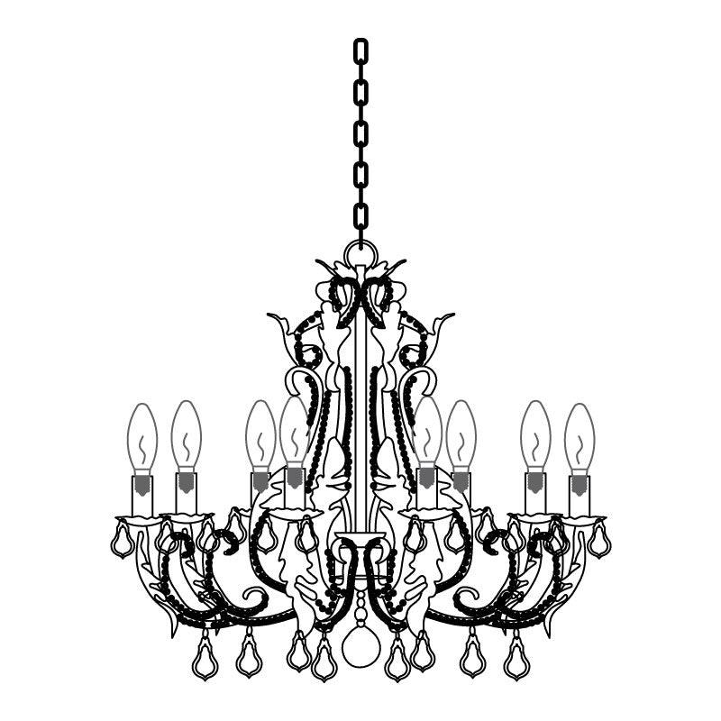 Marilyn Vintage Luxury Crystal Candle Holder Chandelier Living Room Bedroom