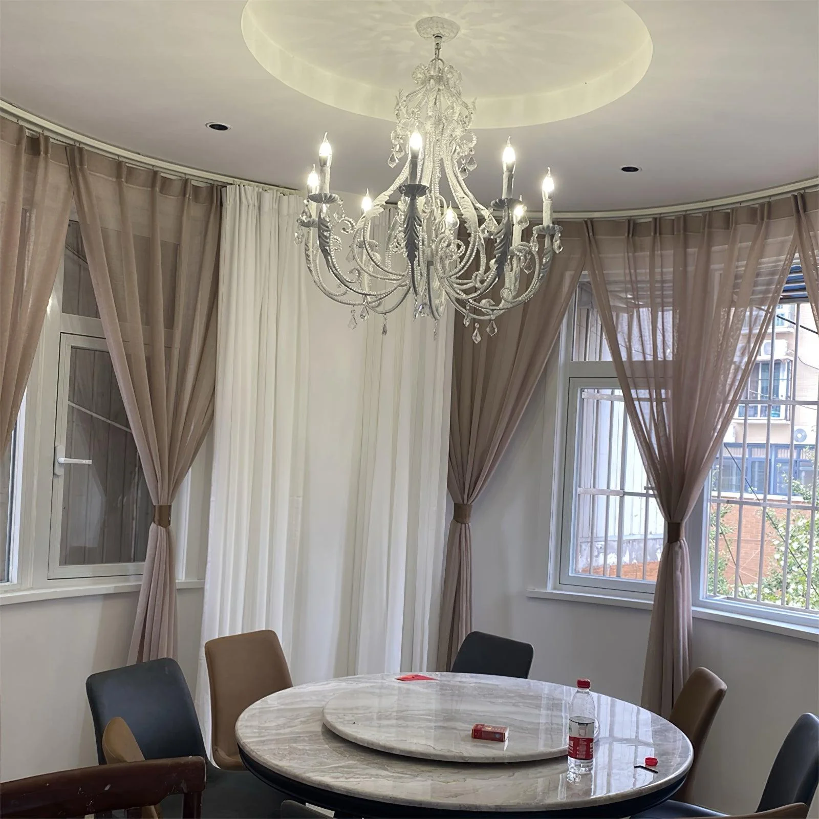 Marilyn Vintage Luxury Crystal Candle Holder Chandelier Living Room Bedroom