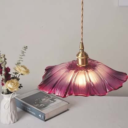 Verona Vintage Flower Glass Pendant Light
