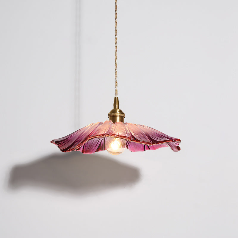 Verona Vintage Flower Glass Pendant Light