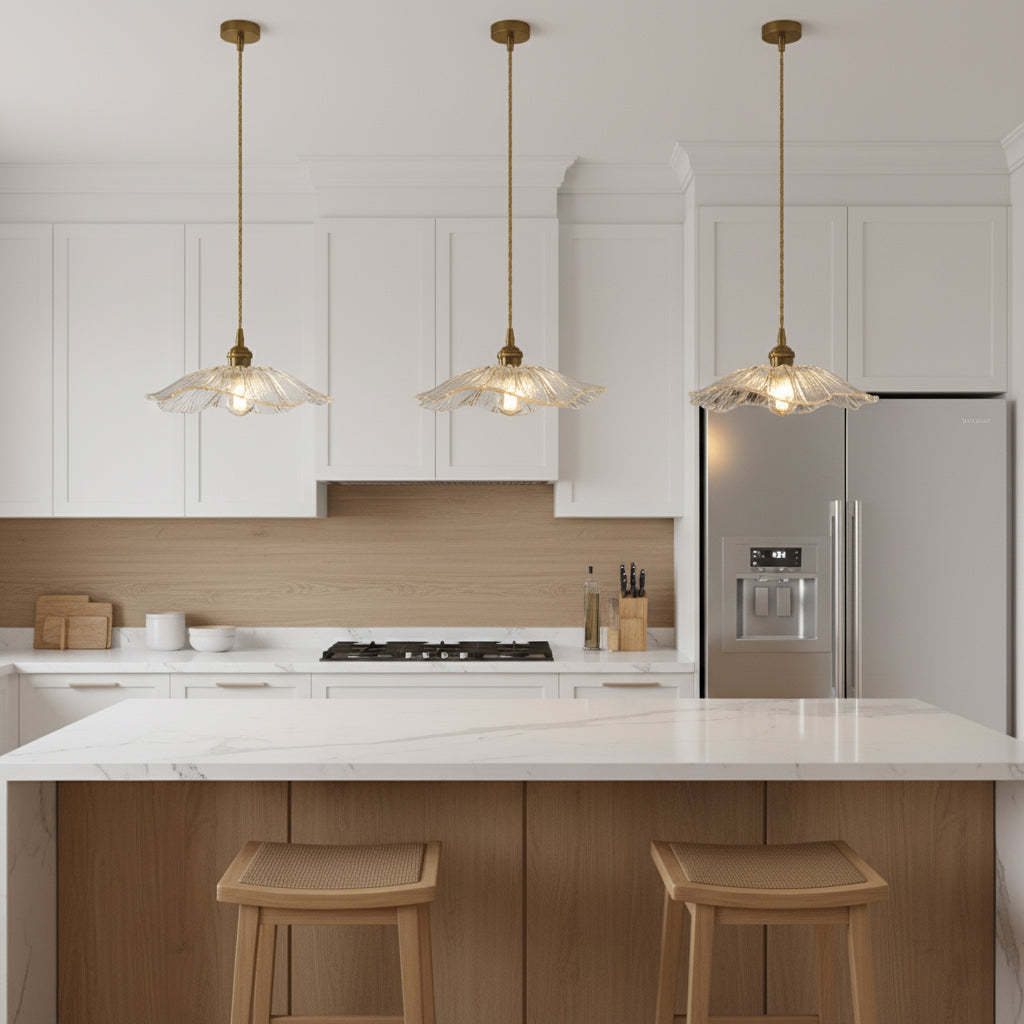 Verona Vintage Flower Glass Pendant Light