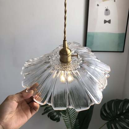 Verona Vintage Flower Glass Pendant Light