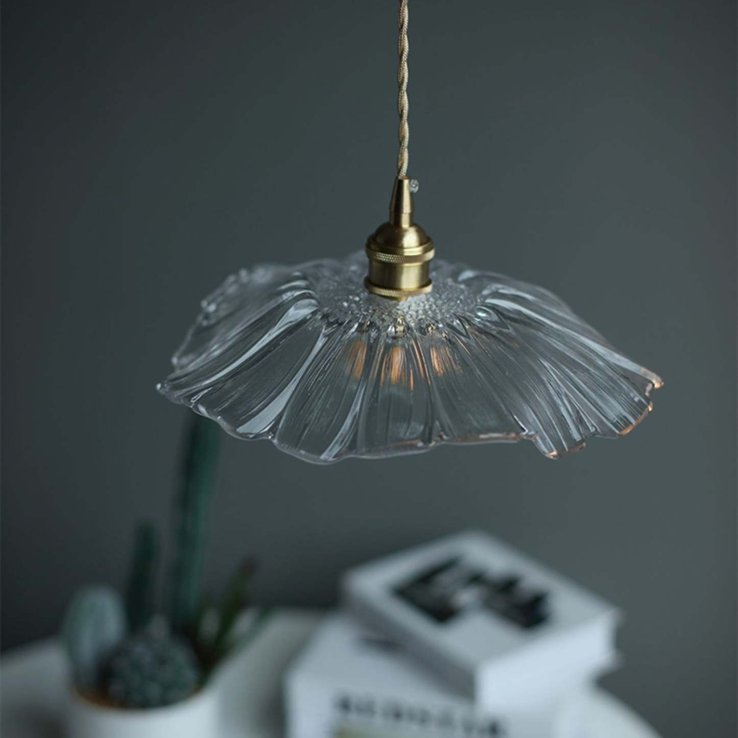 Verona Vintage Flower Glass Pendant Light
