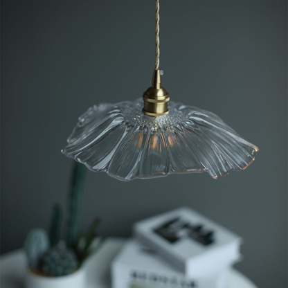 Verona Vintage Flower Glass Pendant Light