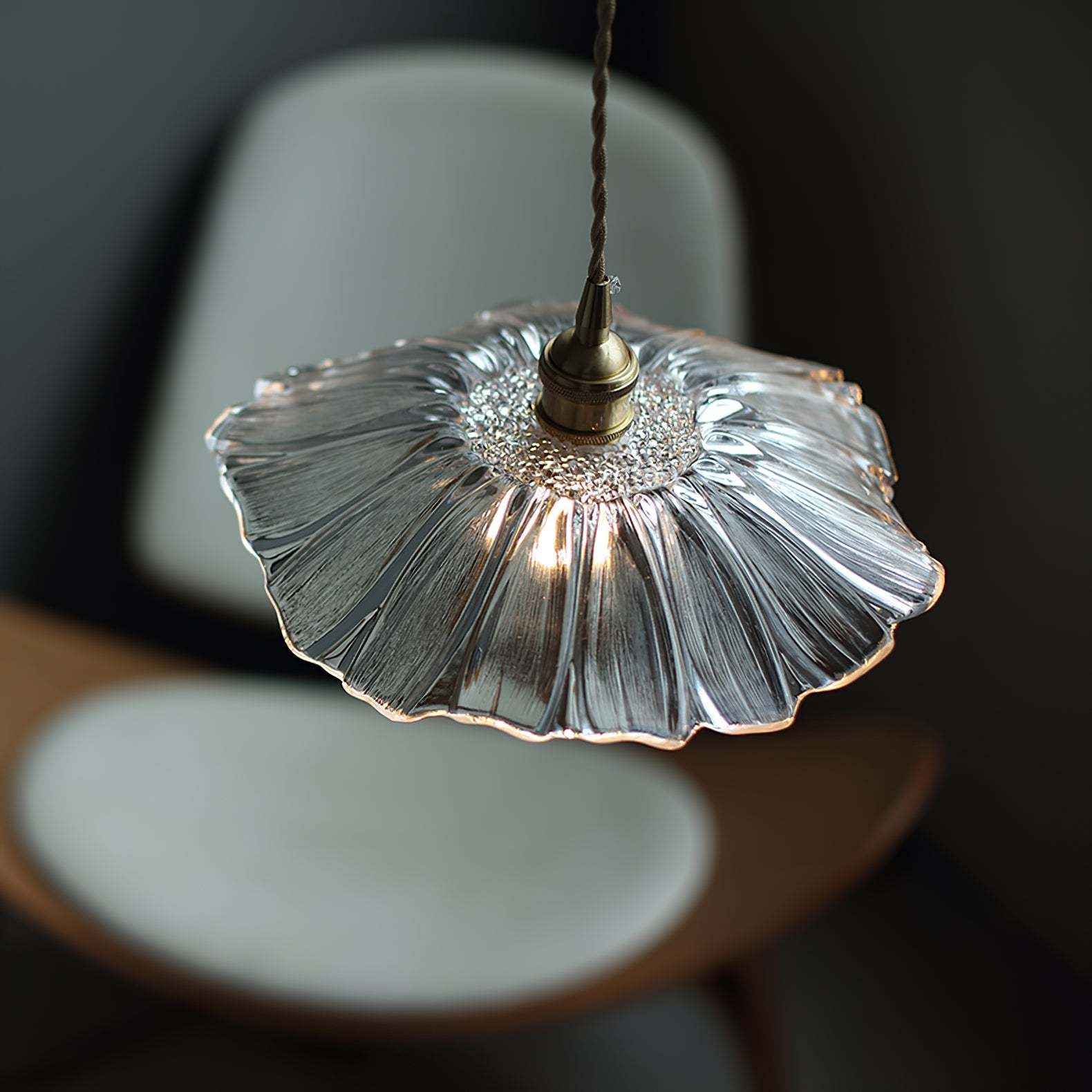 Verona Vintage Flower Glass Pendant Light
