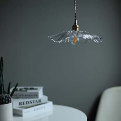 Verona Vintage Flower Glass Pendant Light