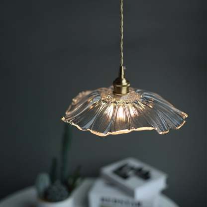 Verona Vintage Flower Glass Pendant Light
