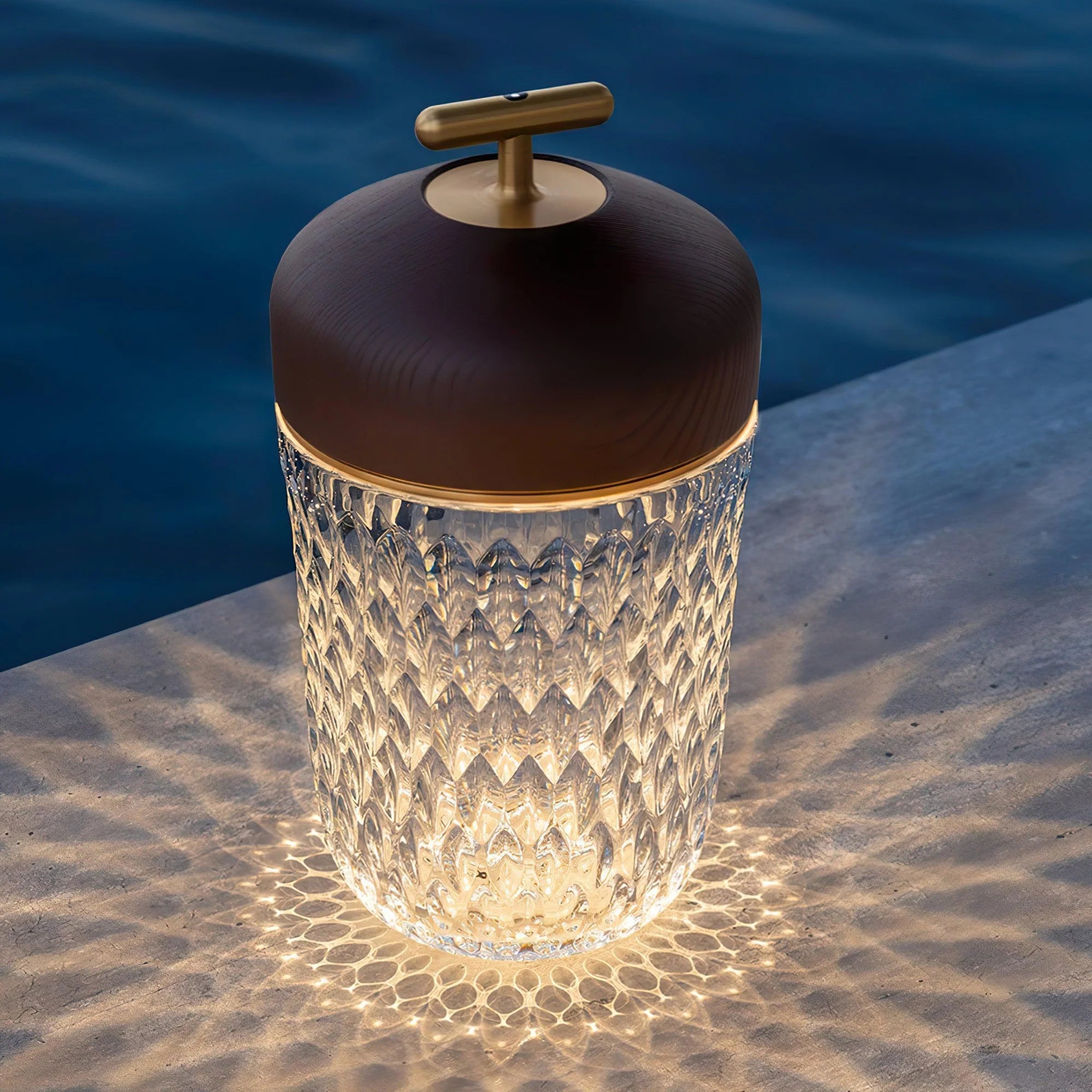 Verona Folia Crystal Portable Table Lamp