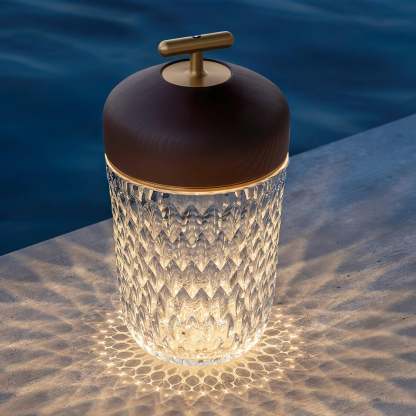 Verona Folia Crystal Portable Table Lamp