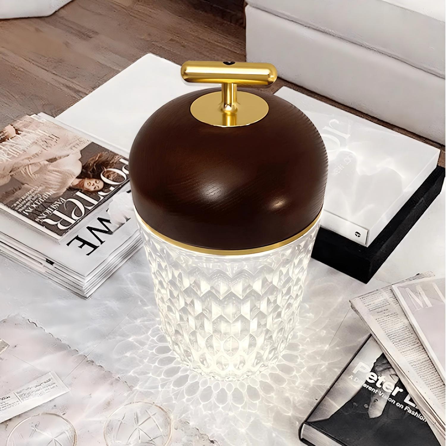 Verona Folia Crystal Portable Table Lamp