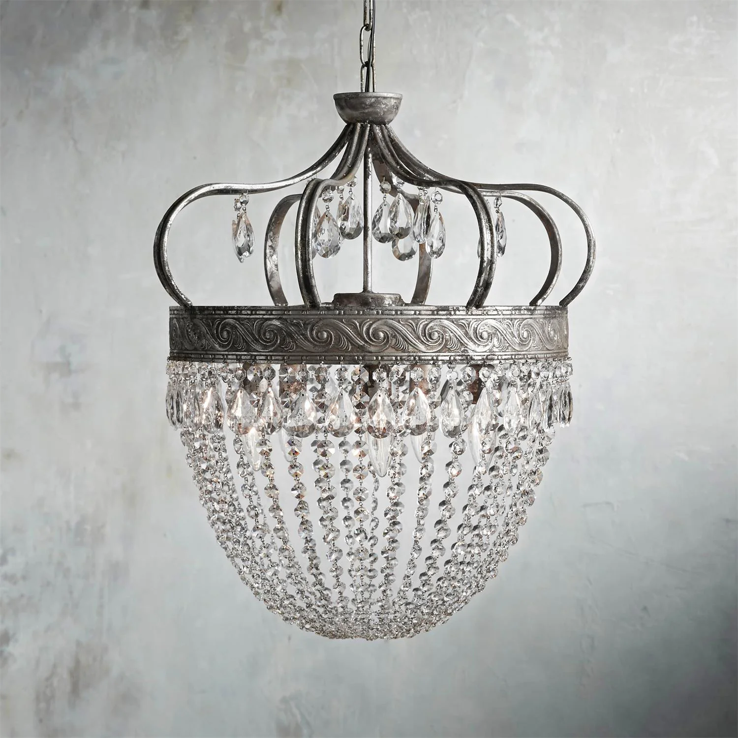 Marilyn Nordic Crystal Metal Silver Gold Pendant Light Dining Room Bedroom