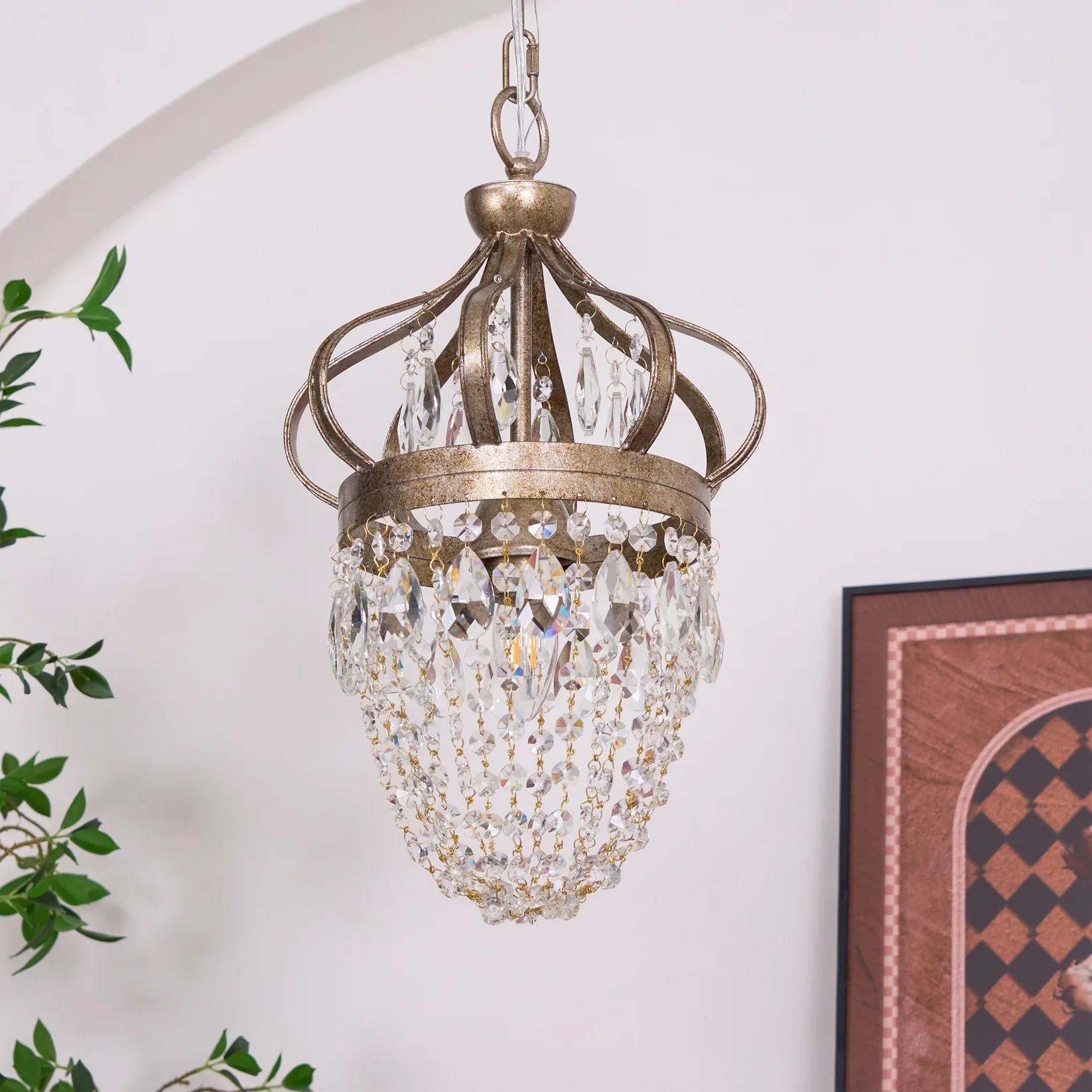 Marilyn Nordic Crystal Metal Silver Gold Pendant Light Dining Room Bedroom