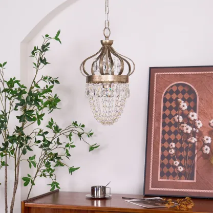 Marilyn Nordic Crystal Metal Silver Gold Pendant Light Dining Room Bedroom