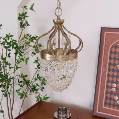 Marilyn Nordic Crystal Metal Silver Gold Pendant Light Dining Room Bedroom