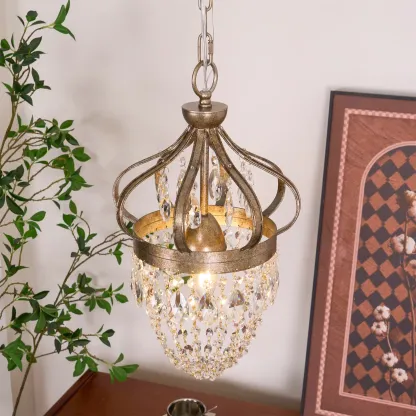 Marilyn Nordic Crystal Metal Silver Gold Pendant Light Dining Room Bedroom