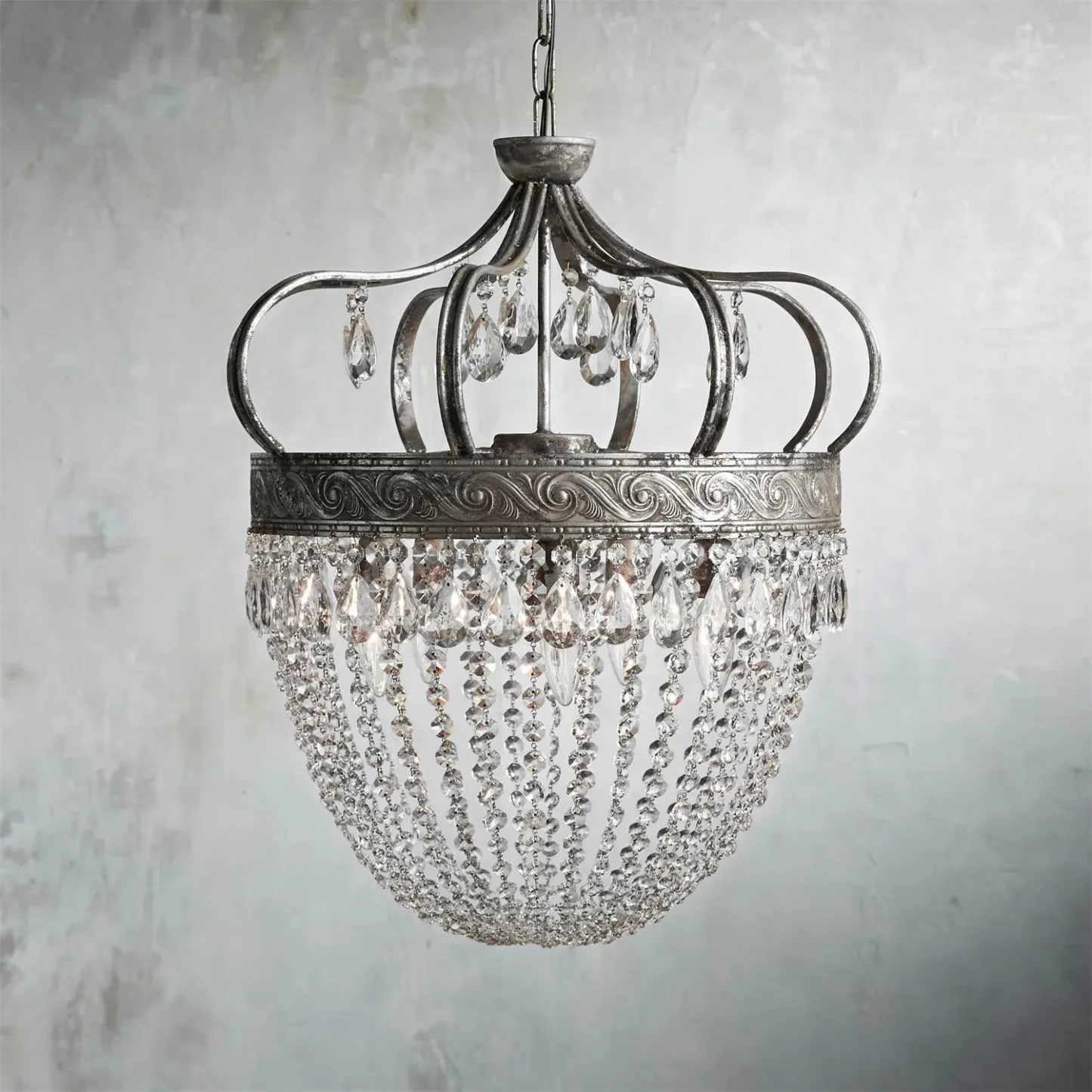 Marilyn Nordic Crystal Metal Silver Gold Pendant Light Dining Room Bedroom
