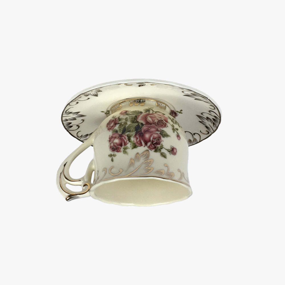 Cairns Retro Rose Ceramic Coffee Cup Flush Mount Ceiling Light  Bedroom