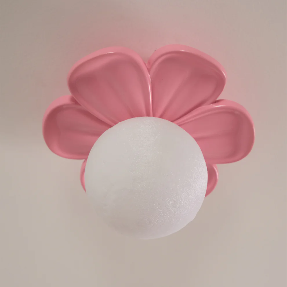 Carins Plafonnier Fleur Résine Rose Beige Salle à Manger Chambre