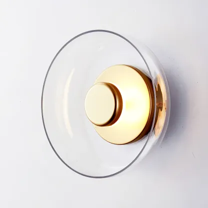 Hailie Modern Round Bowl Glass Wall Light Shades Bedroom Hallway