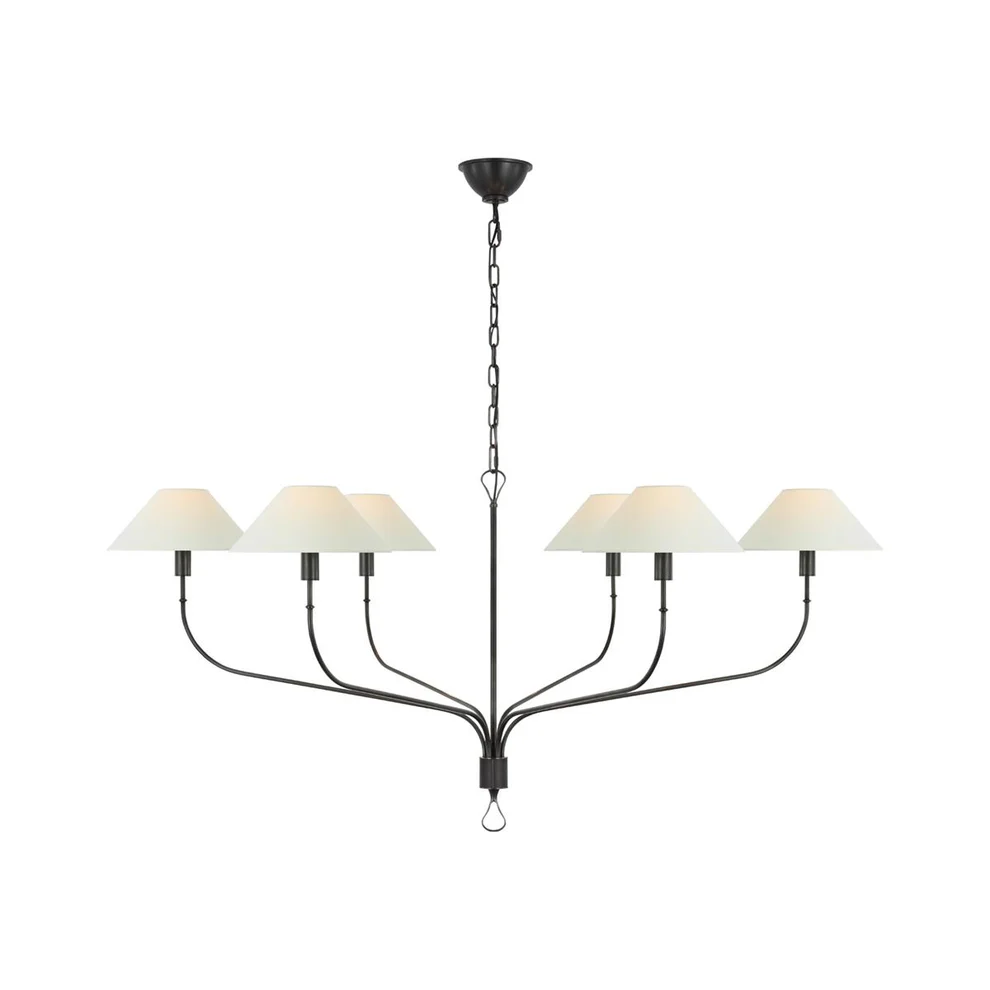 Alessio Vintage Luxury Brass Fabric Chandelier Shades Living Dining Room