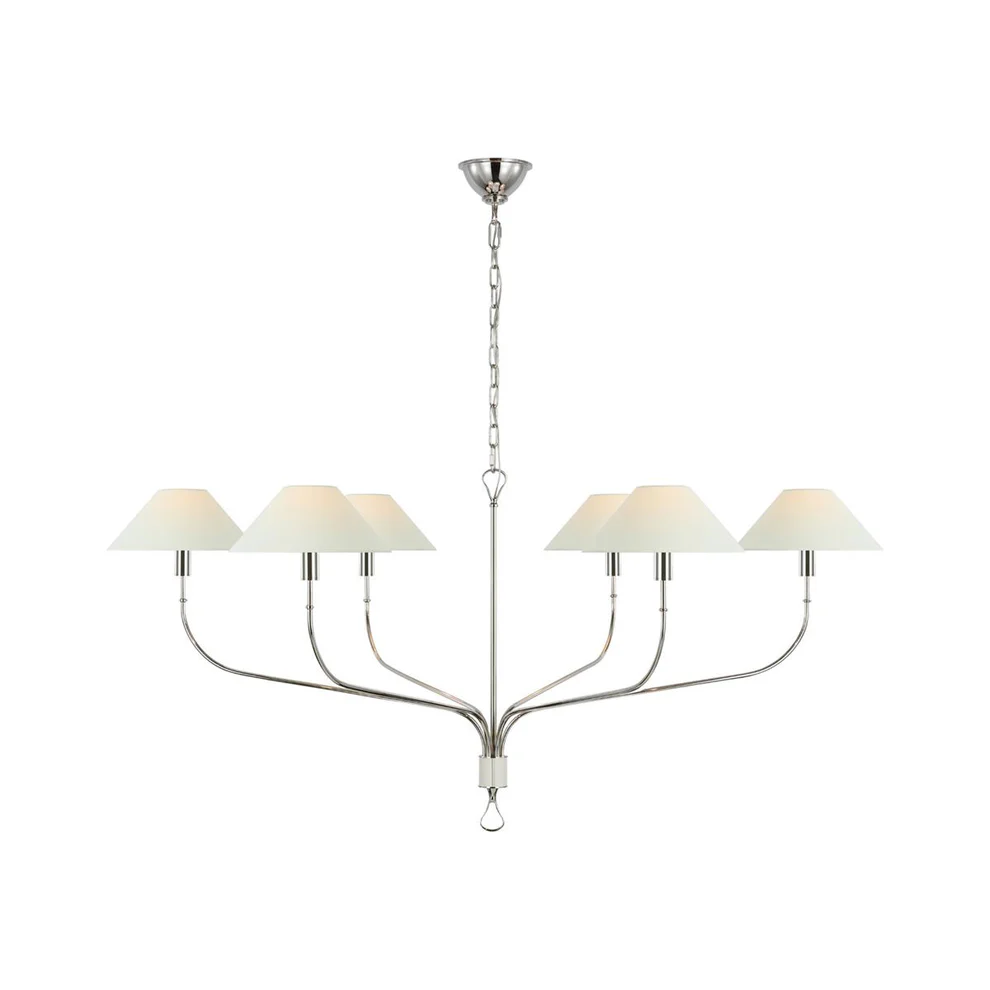 Alessio Vintage Luxury Brass Fabric Chandelier Shades Living Dining Room