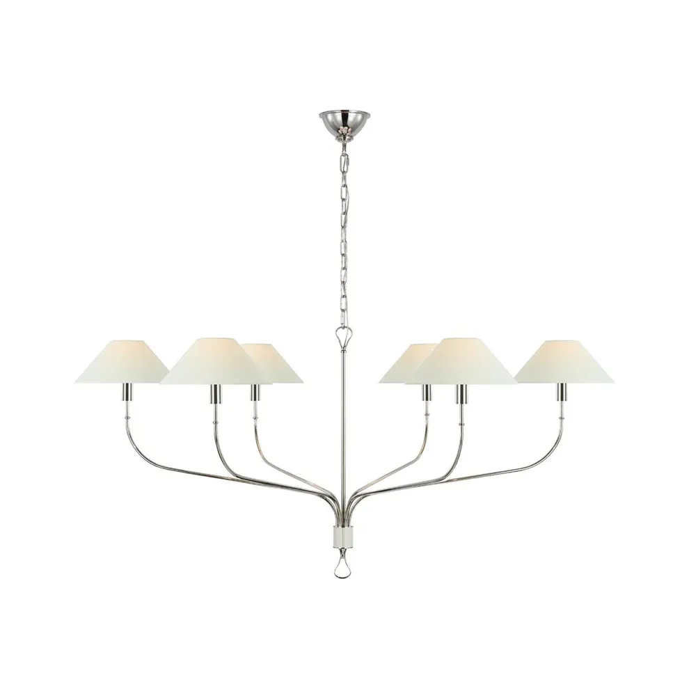 Alessio Vintage Luxury Brass Fabric Chandelier Shades Living Dining Room