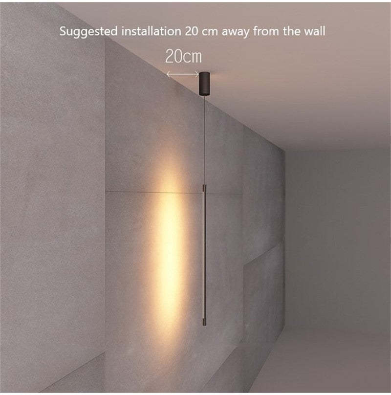 Minimalist LED Pendant Lights Beside Lamp Bedroom Size