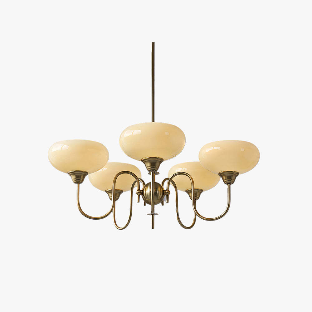 Nielsen Vintage LED Métal Verre Lustre Salon