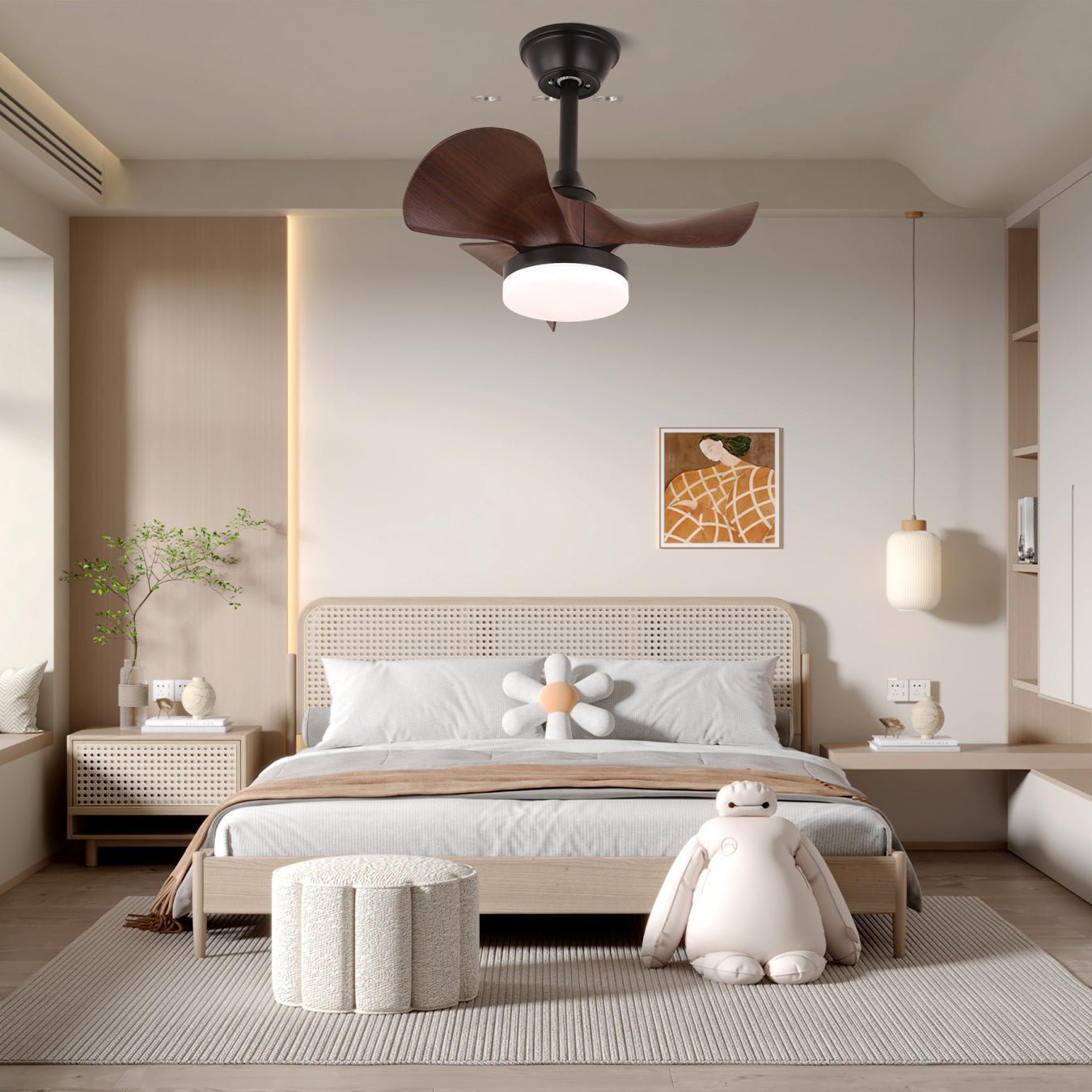 Plafonnier Ventilateur Neriah Moderne en Bois - Neutralighting