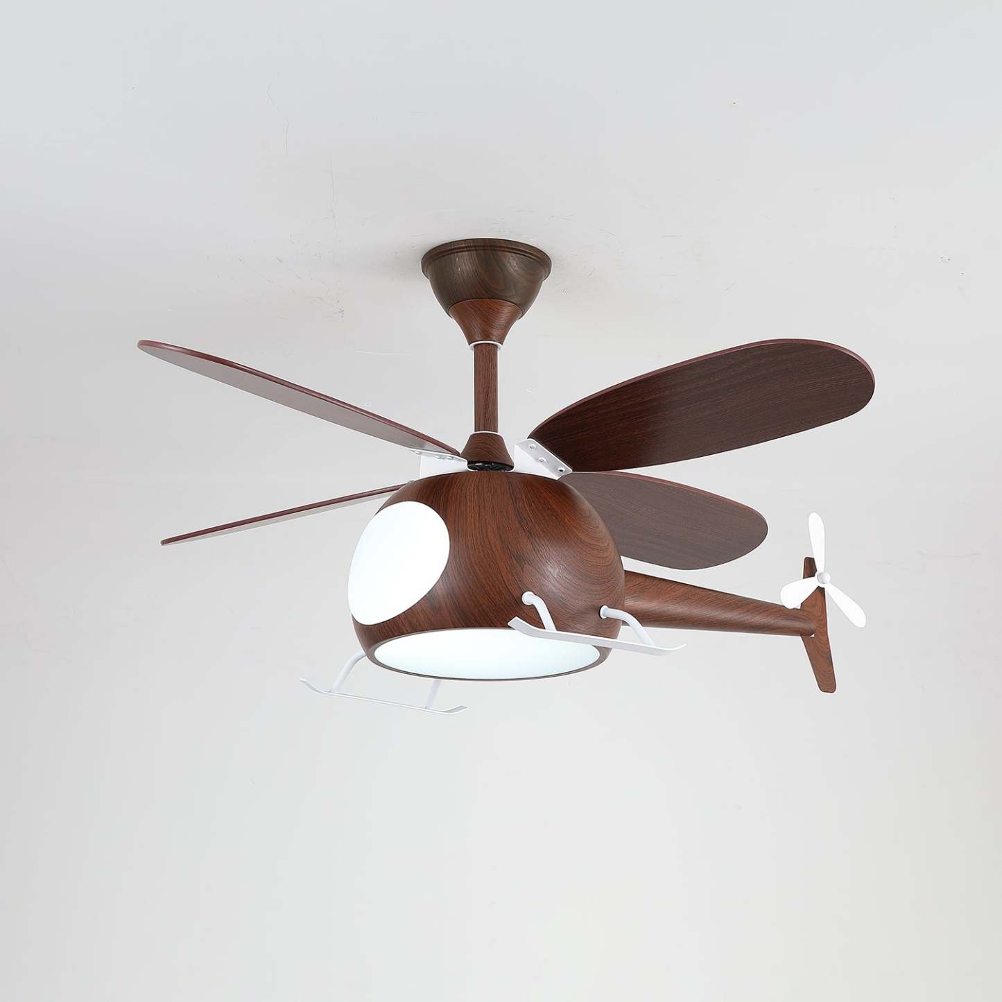 Ventilateur de plafond et luminaire Aviara Bois Moderne pour chambre d'enfant - Neutralighting