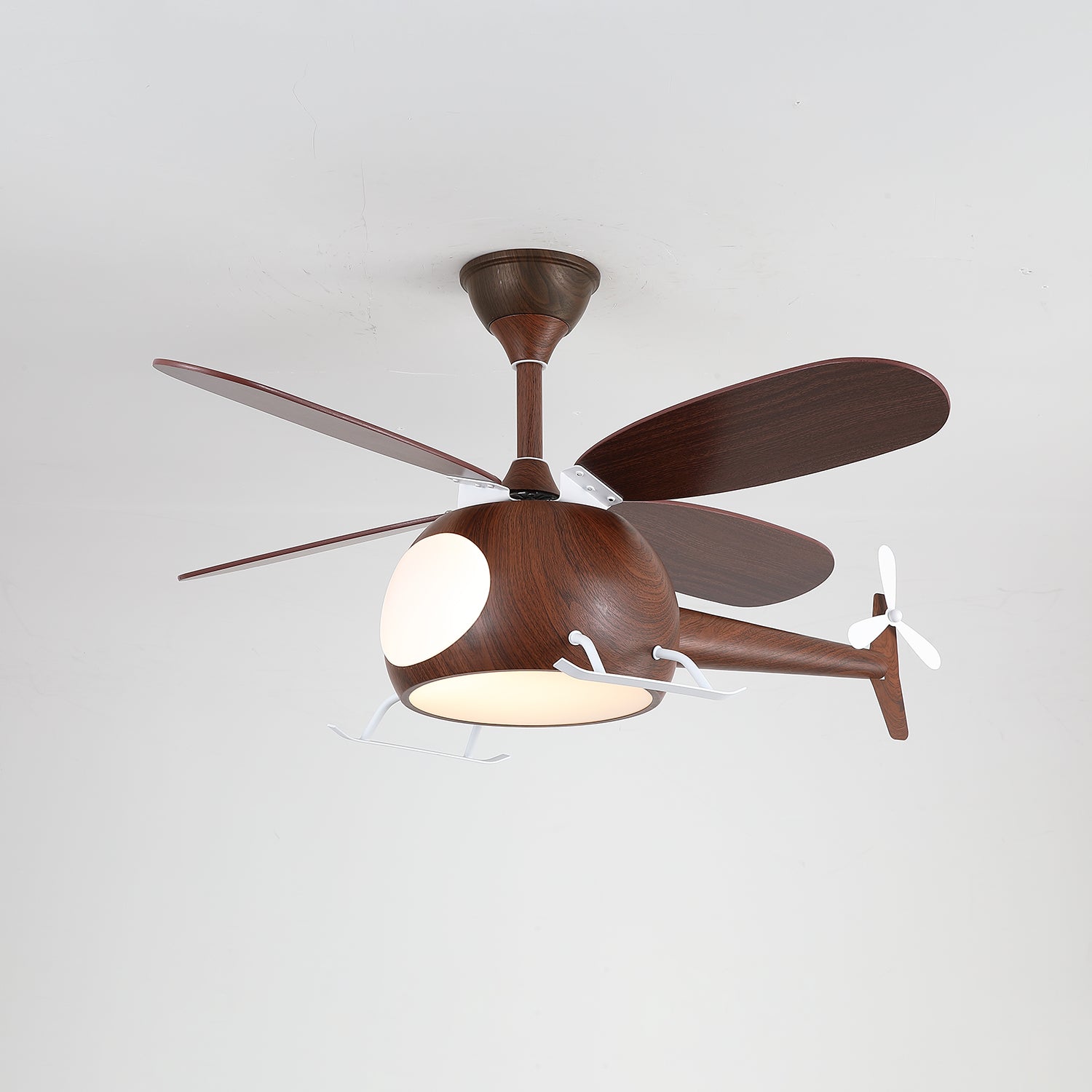 Ventilateur de plafond et luminaire Aviara Bois Moderne pour chambre d'enfant - Neutralighting