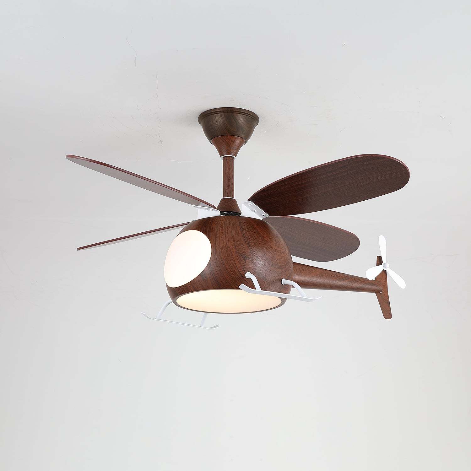 Ventilateur de plafond et luminaire Aviara Bois Moderne pour chambre d'enfant - Neutralighting