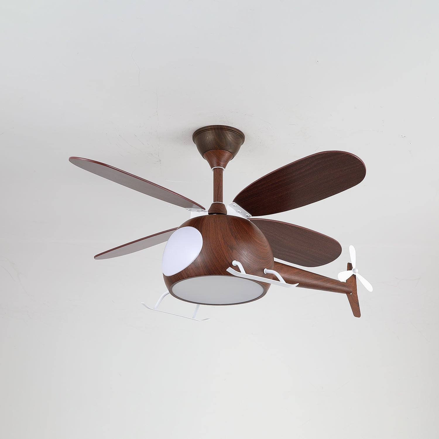 Ventilateur de plafond et luminaire Aviara Bois Moderne pour chambre d'enfant - Neutralighting