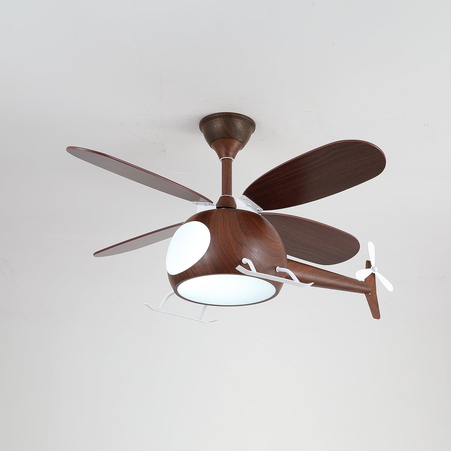 Ventilateur de plafond et luminaire Aviara Bois Moderne pour chambre d'enfant - Neutralighting