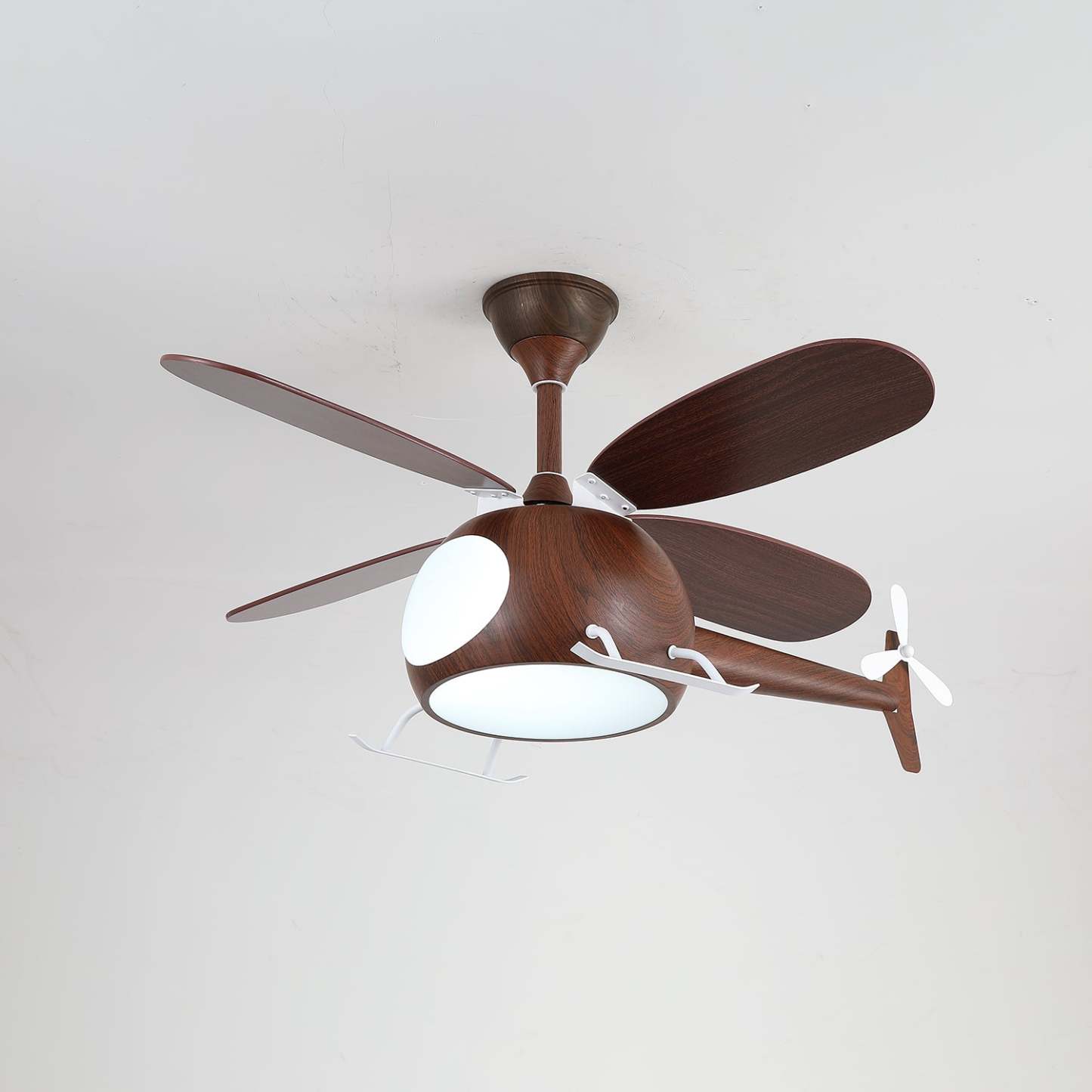 Ventilateur de plafond et luminaire Aviara Bois Moderne pour chambre d'enfant - Neutralighting